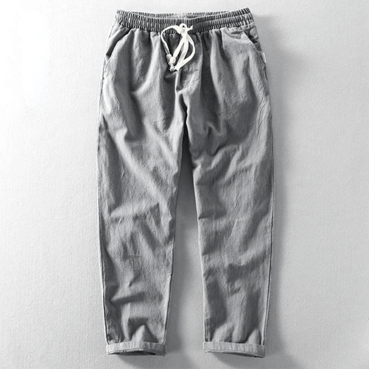 Maximo | Men's Linen Trouser with Elastic Waist and Drawstring