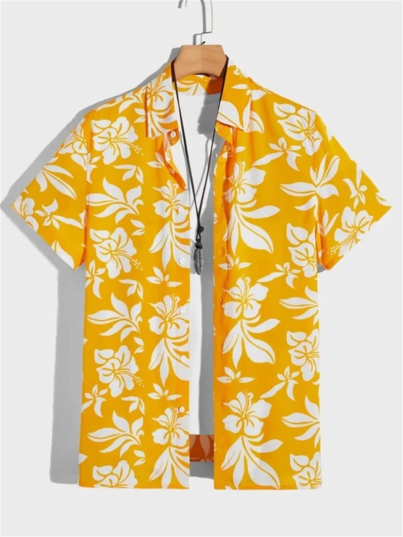 Austin | Men's Floral Summer Shirt with Short Sleeve