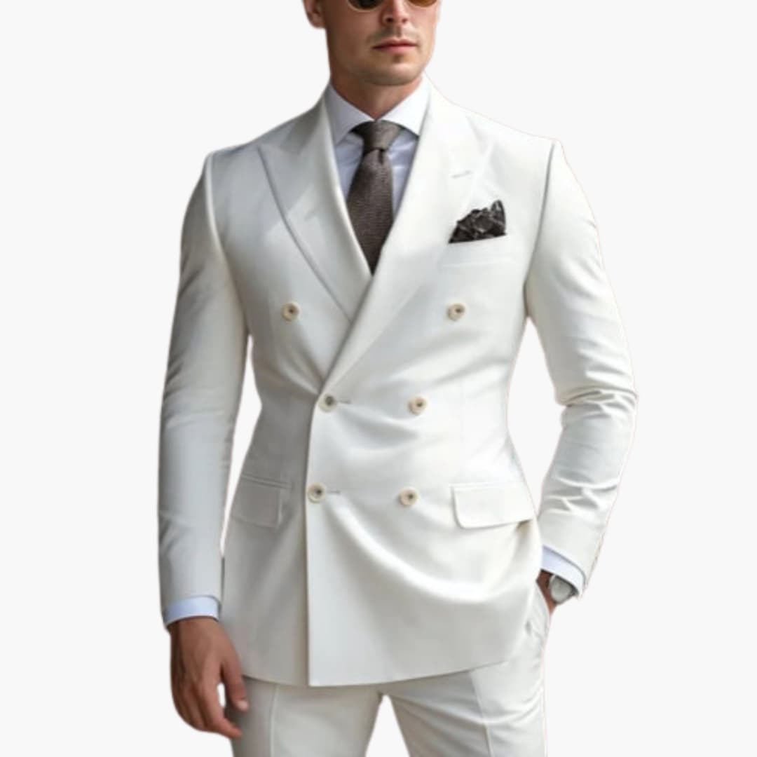 Kevin | Men's Double Breasted Suit with Slim Fit Pants Set