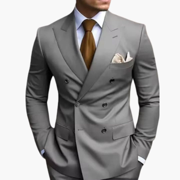Kevin | Men's Double Breasted Suit with Slim Fit Pants Set