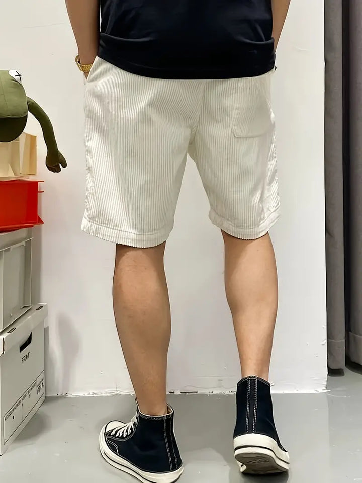 Atticus | Men’s Corduroy Shorts with Striped Drawstring