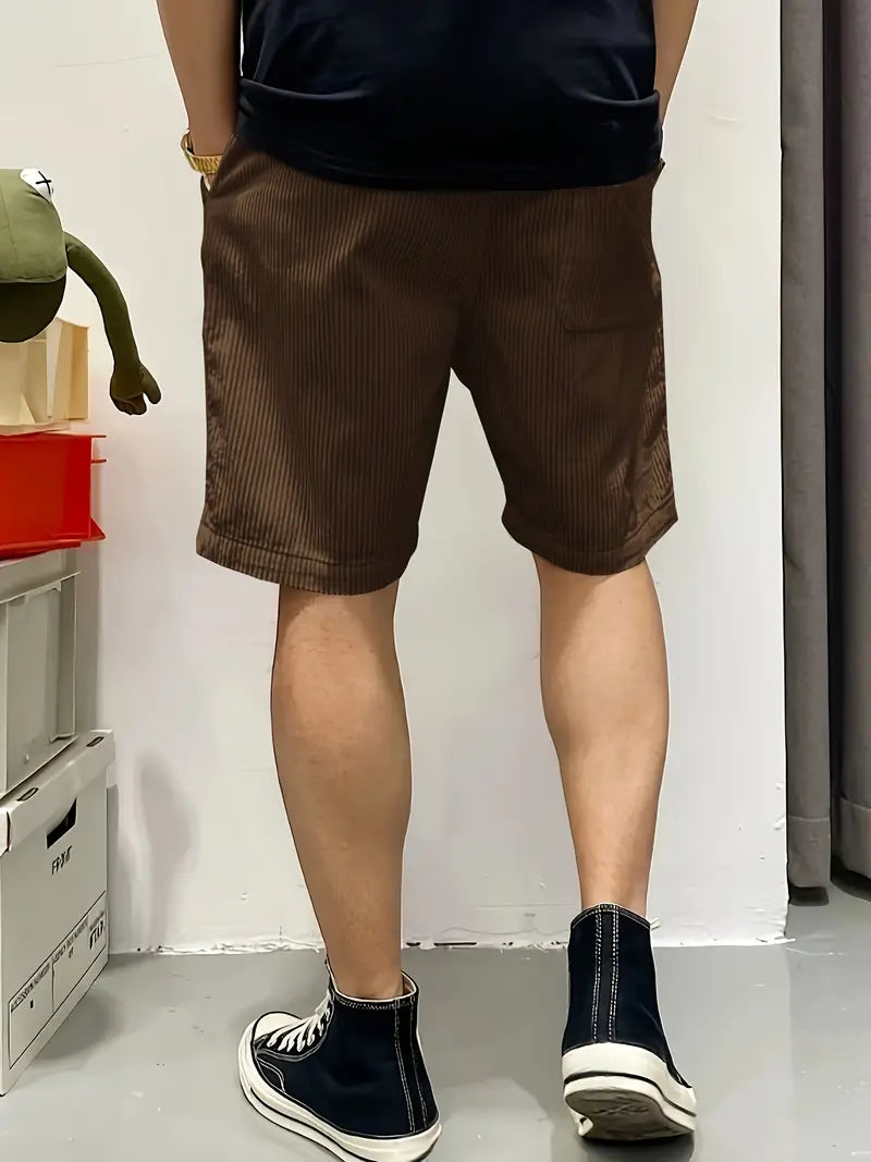 Atticus | Men’s Corduroy Shorts with Striped Drawstring
