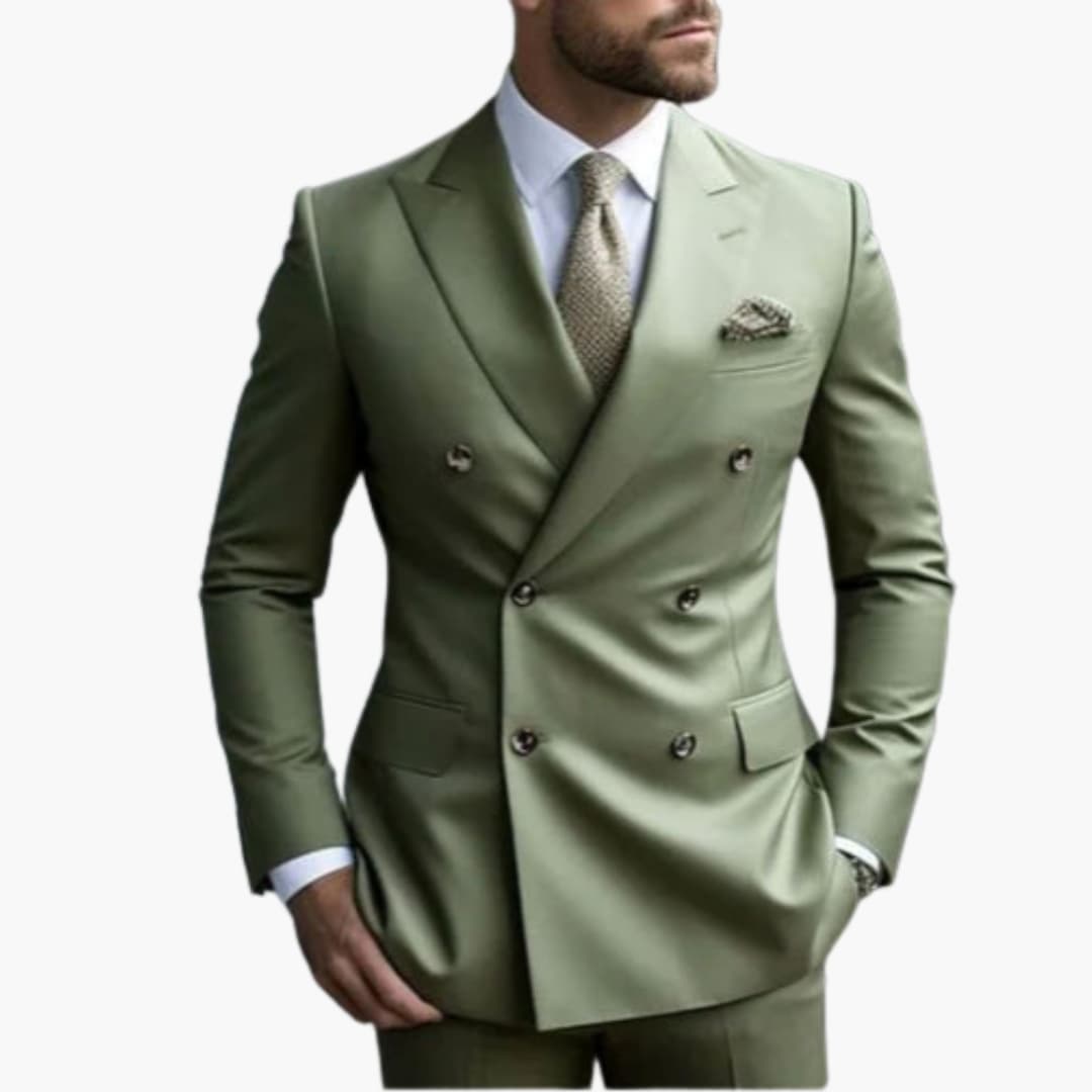 Kevin | Men's Double Breasted Suit with Slim Fit Pants Set