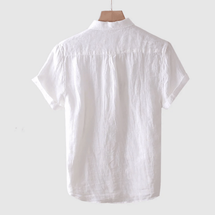 Bastie | Men’s Short-Sleeve Linen Shirt with Buttons