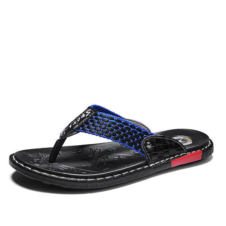 Toby | Men's Weave Leather Slippers