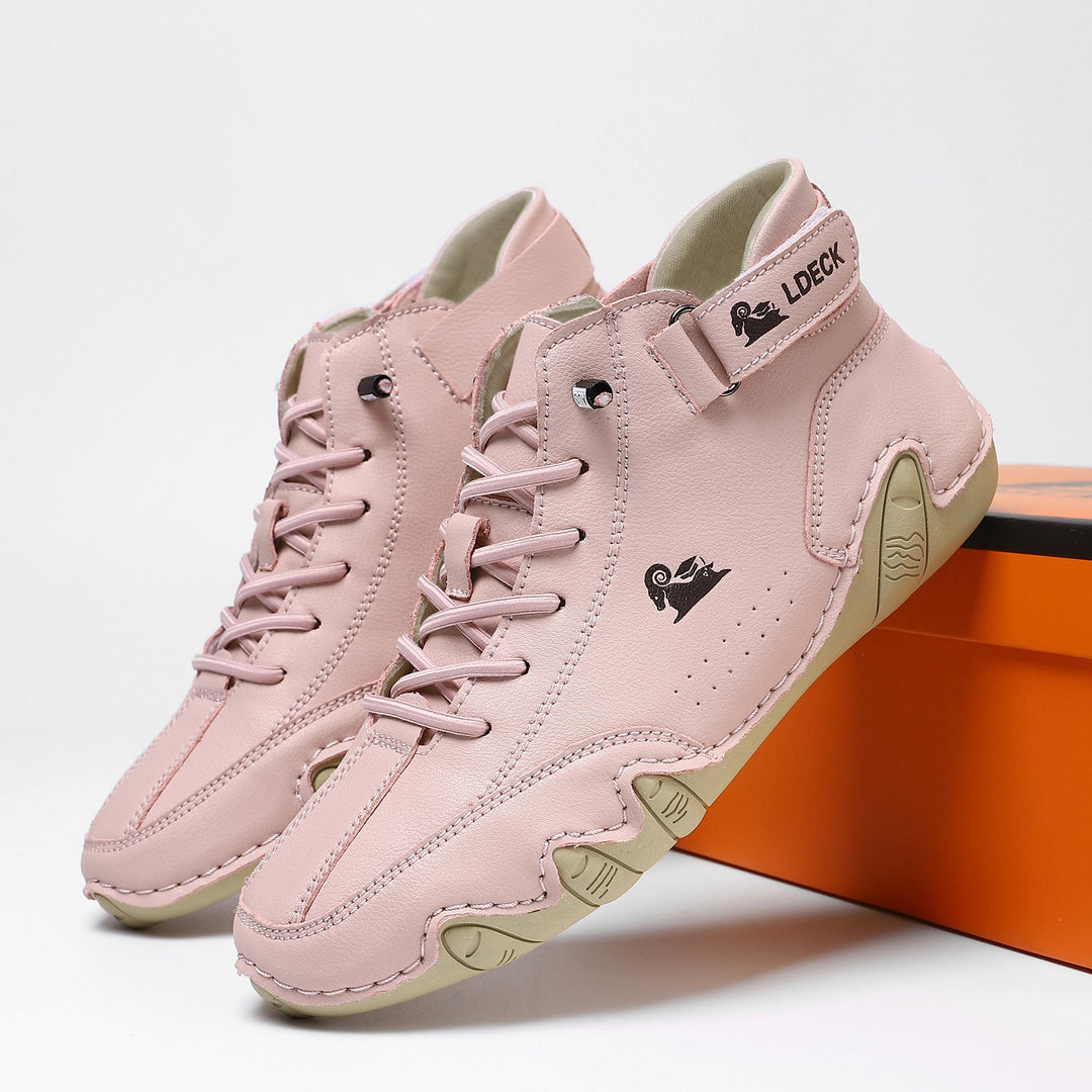 West | Men’s Leather Lace-Up Ankle Shoes with Buckle Style
