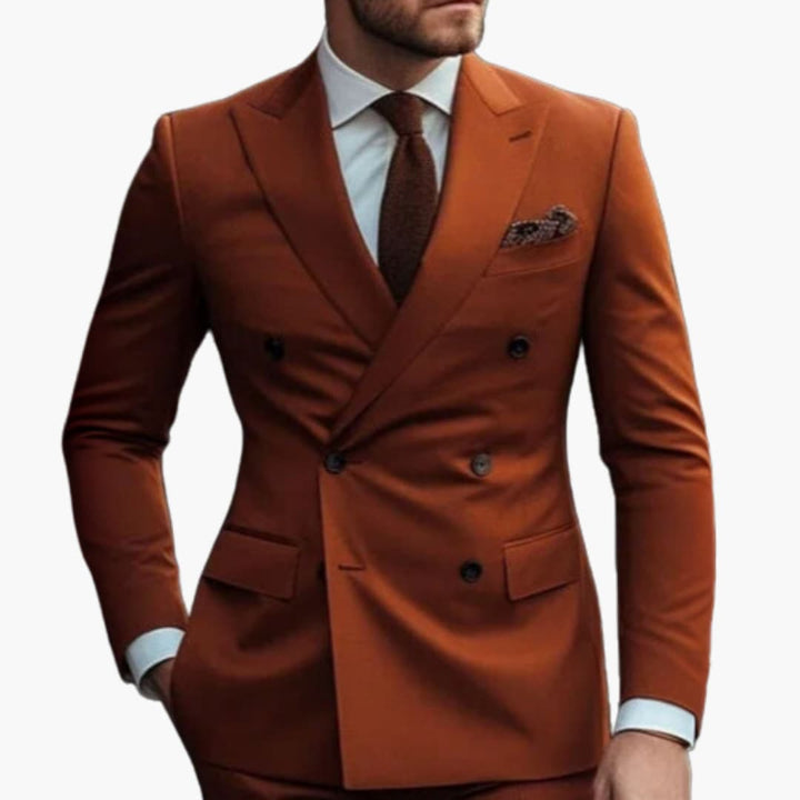 Kevin | Men's Double Breasted Suit with Slim Fit Pants Set