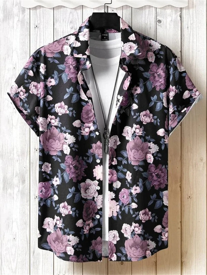 Ulmar | Men’s Tropical Print Short-Sleeve Shirt
