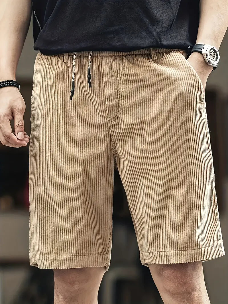 Atticus | Men’s Corduroy Shorts with Striped Drawstring