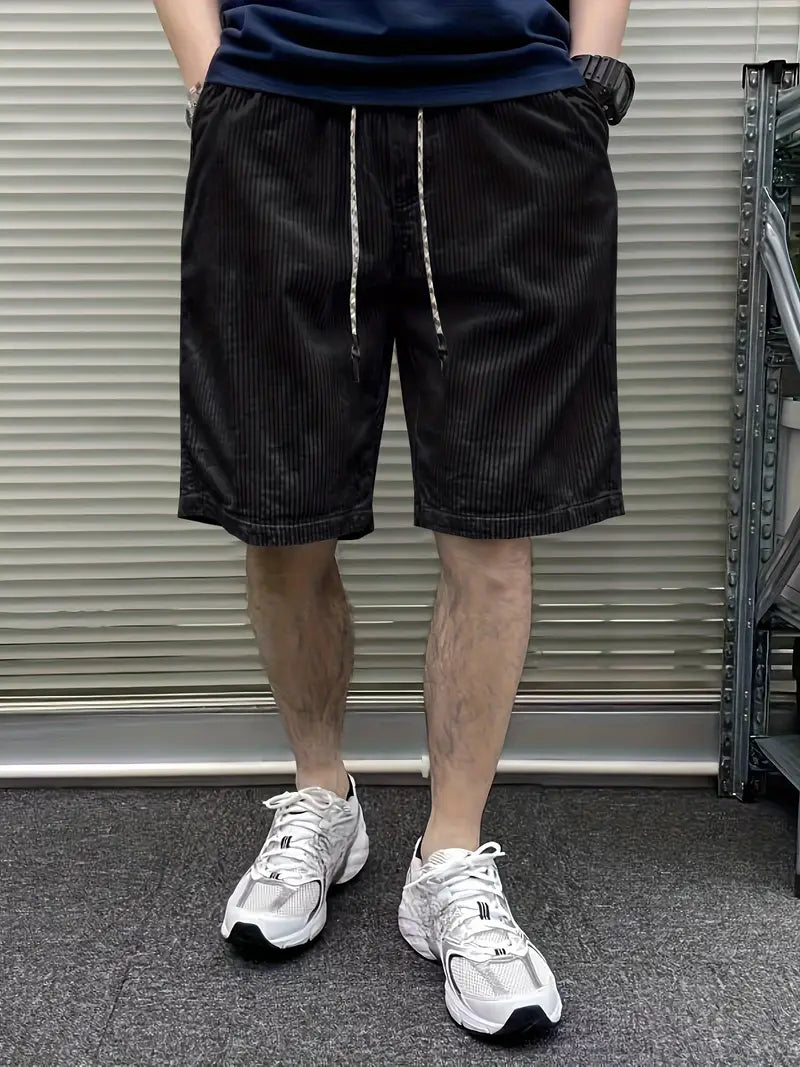 Atticus | Men’s Corduroy Shorts with Striped Drawstring