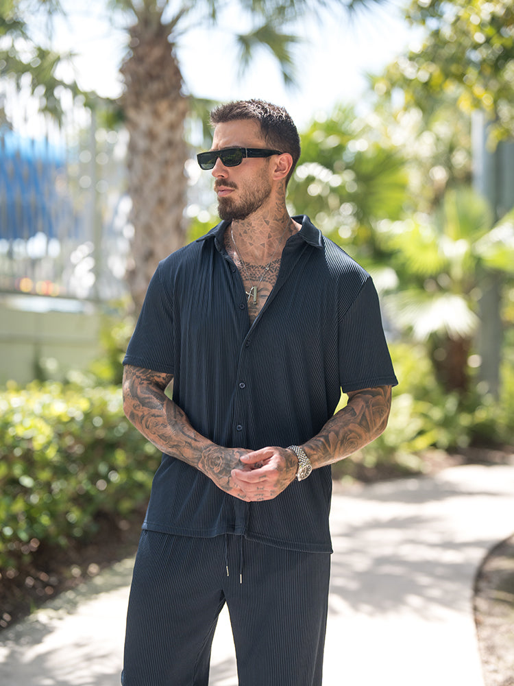 Chad | Men's Loose Fit Button Up Shirt and Pants Set