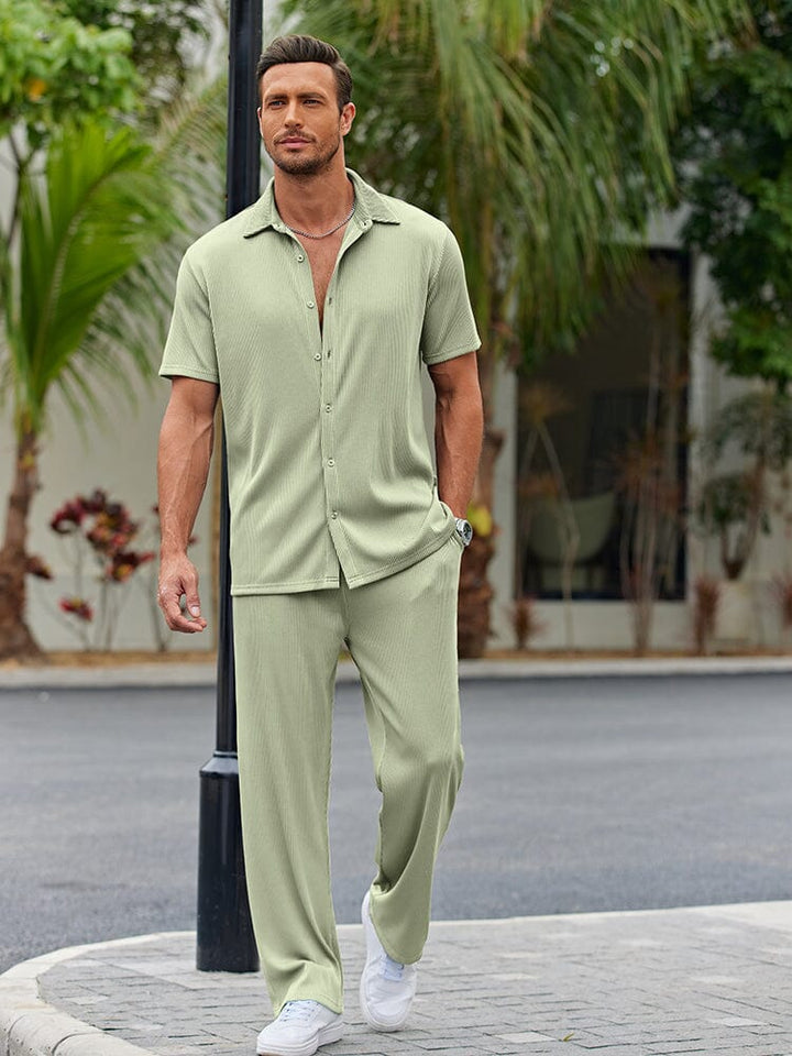 Chad | Men's Loose Fit Button Up Shirt and Pants Set