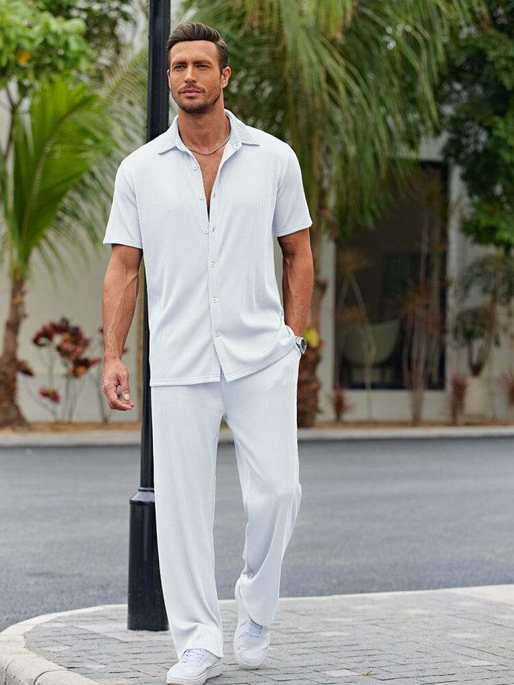 Chad | Men's Loose Fit Button Up Shirt and Pants Set