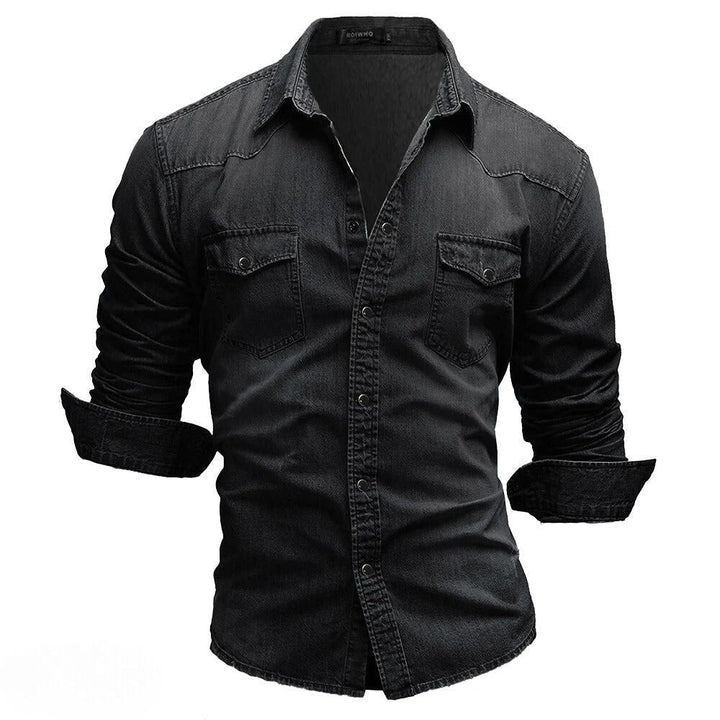 Sawyer | Men's Half Sleeve Wash Denim Shirt with Pockets
