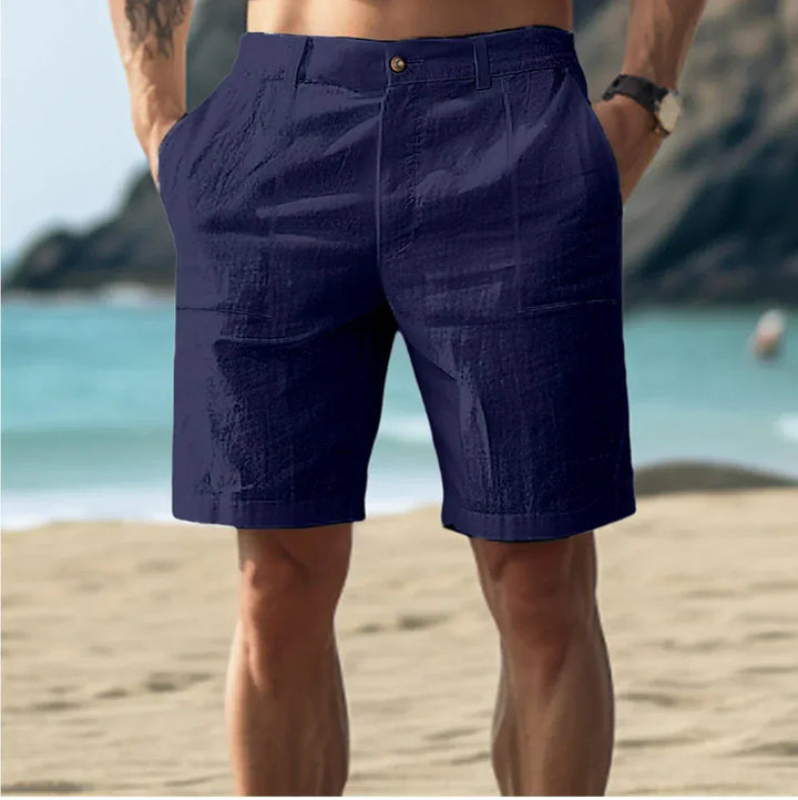Marek | Men’s Linen Shorts with Folded Hem
