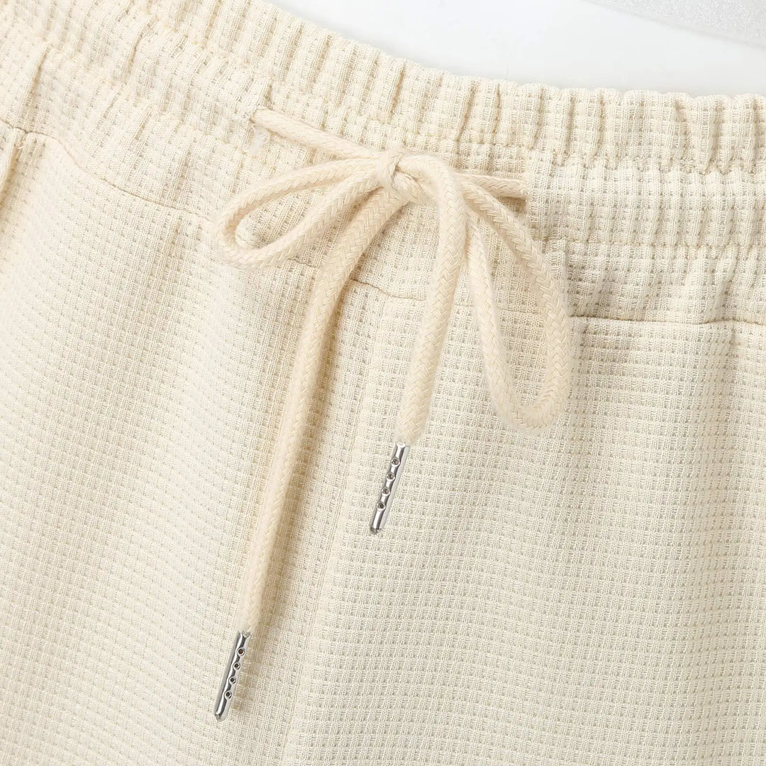 Elliot | Men’s Waffle Style Pants with Drawstring and Pleats