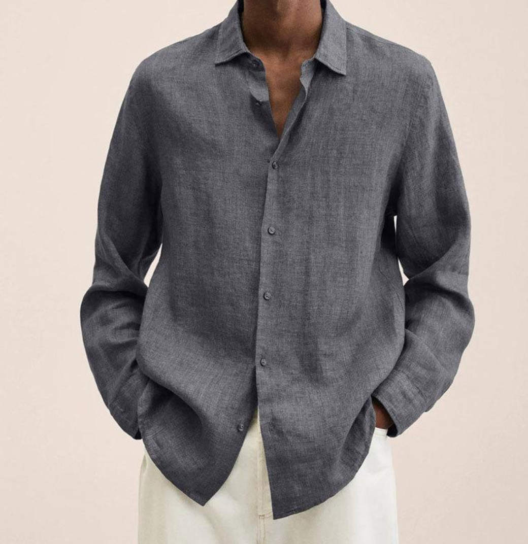 Erick | Men’s Lightweight Long Sleeve Shirt with Button Up