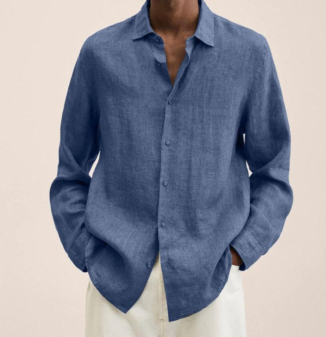 Erick | Men’s Lightweight Long Sleeve Shirt with Button Up