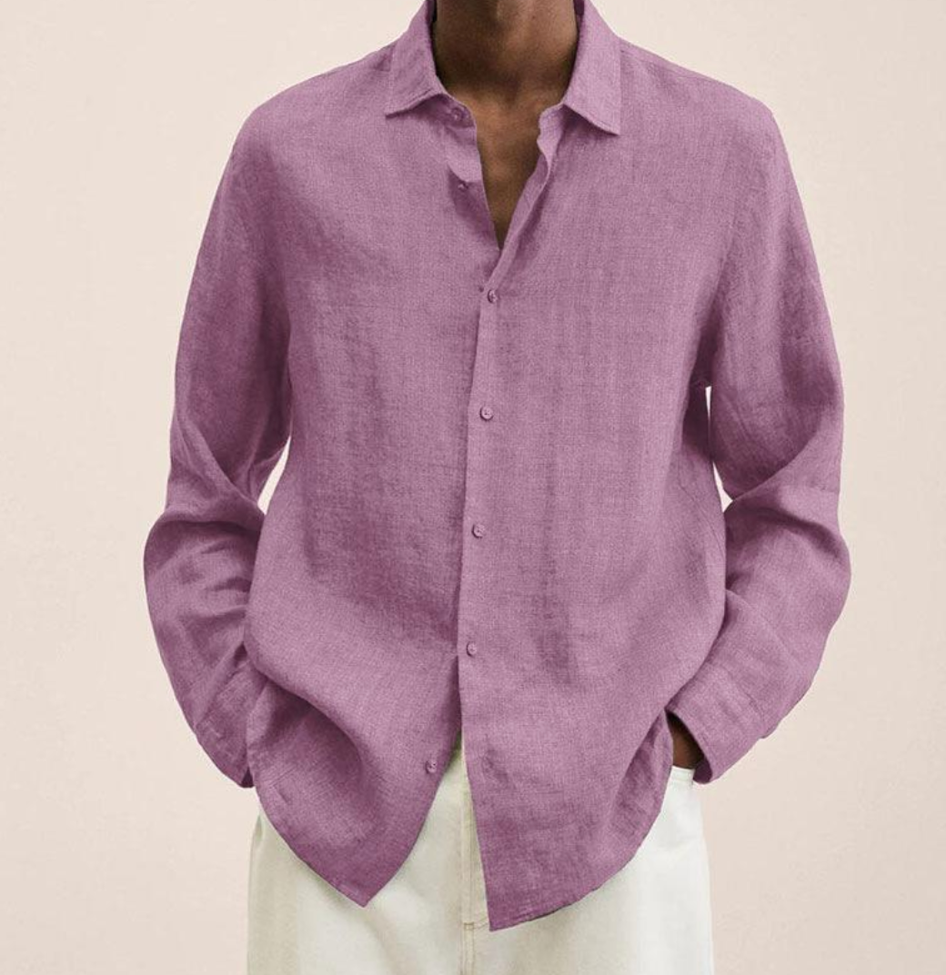 Erick | Men’s Lightweight Long Sleeve Shirt with Button Up