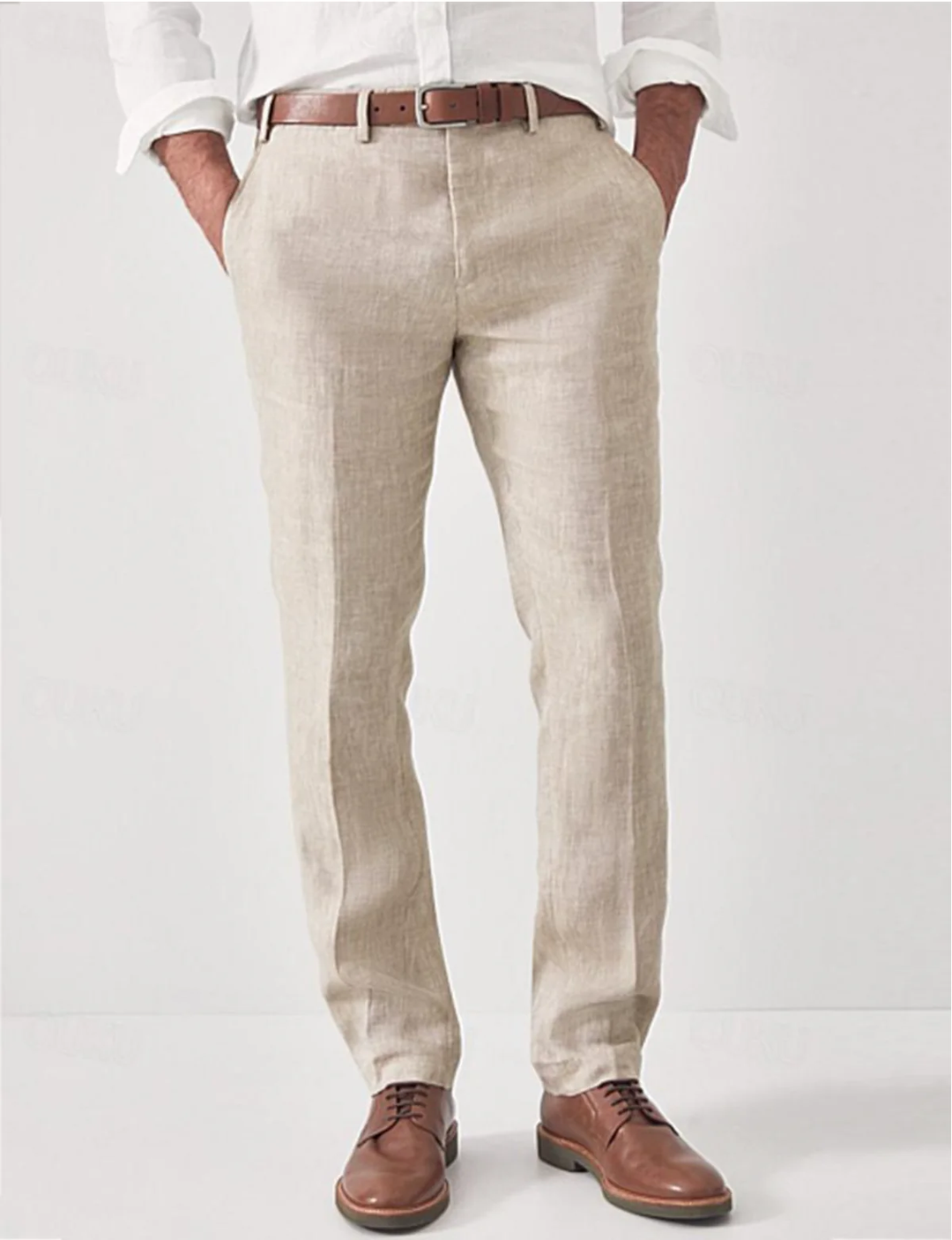 Caleb | Men's Straight Leg Linen Trouser