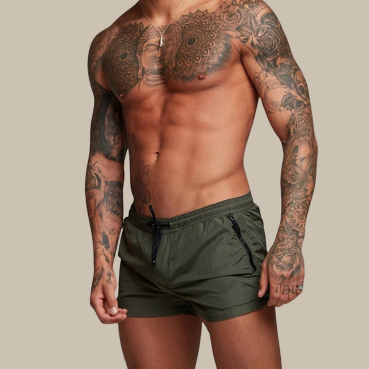 Wesley | Men’s Fitted Quick-Dry Swim Trunks with Drawstring