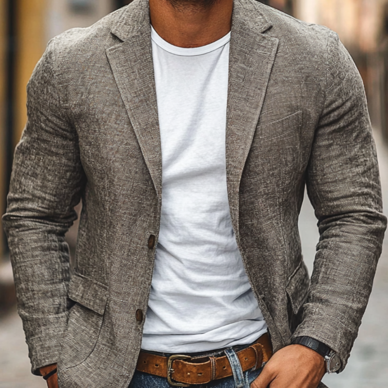 Maverick | Men's Linen Blazer with Pockets
