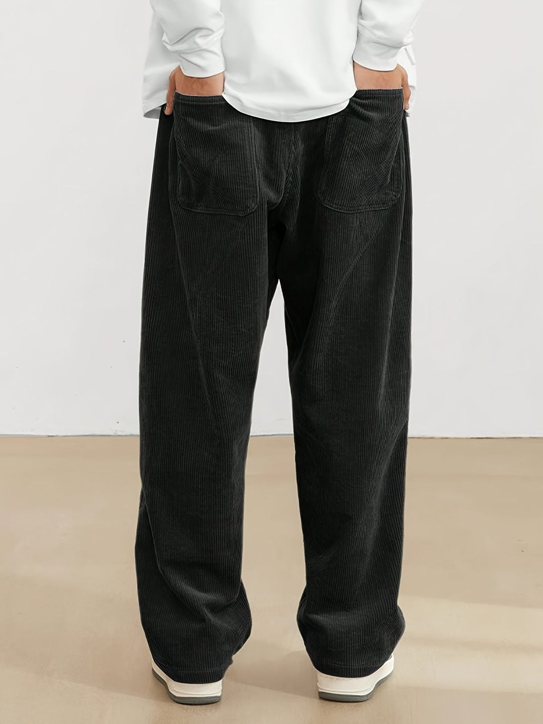 Phillip | Men’s Wide Leg Corduroy Pants with Pockets