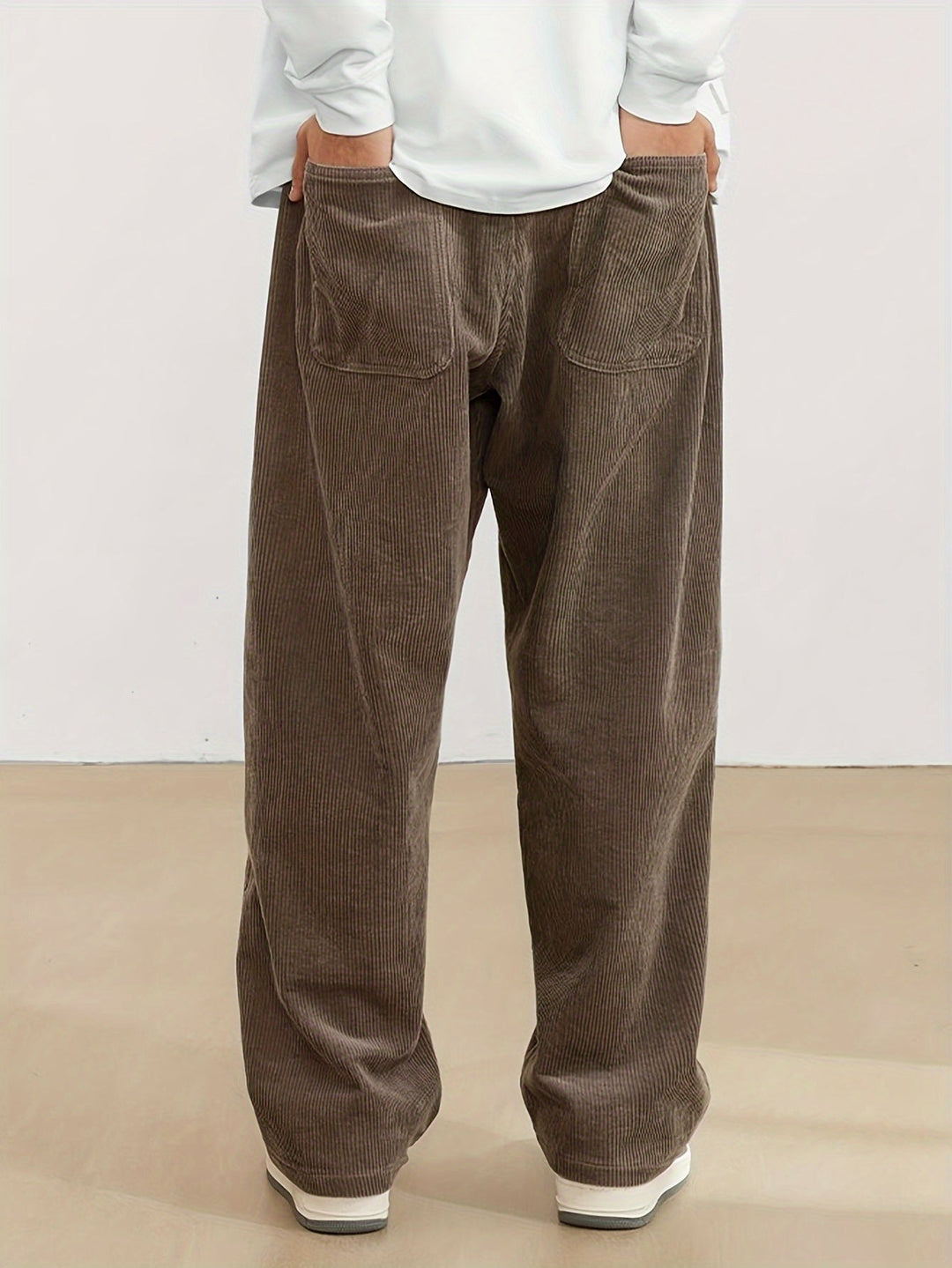 Phillip | Men’s Wide Leg Corduroy Pants with Pockets