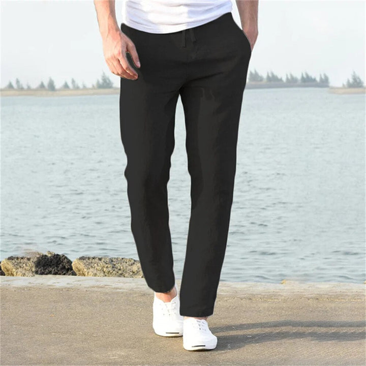 Orson | Men’s Straight Leg Linen Pants with Drawstring
