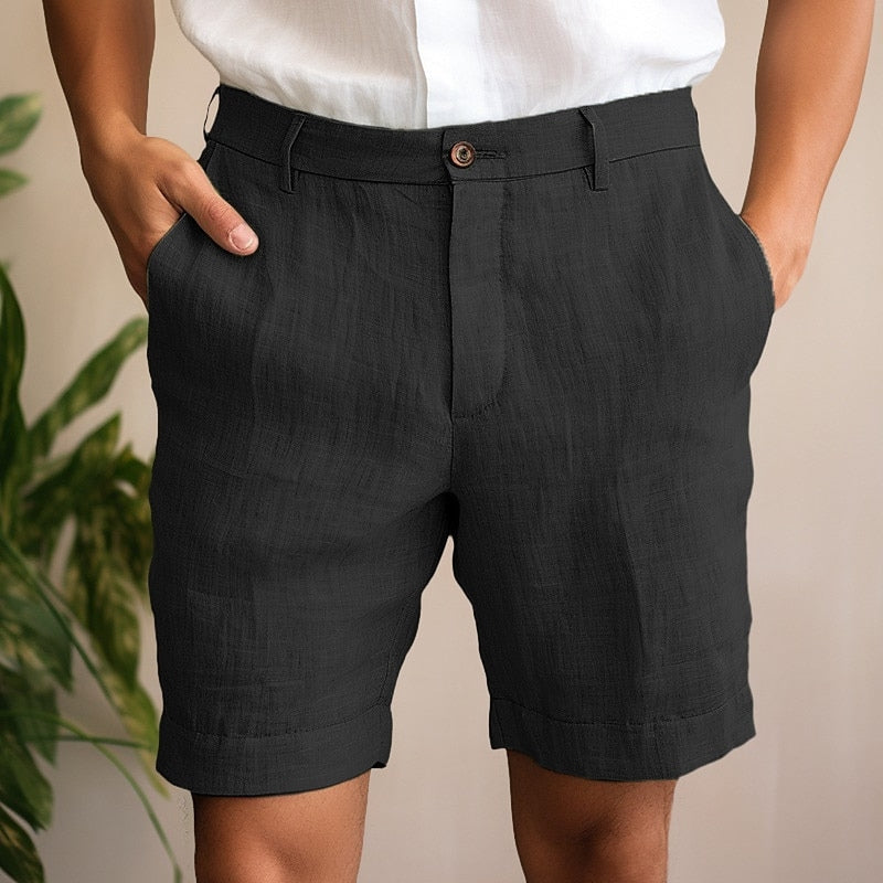 Peter | Men’s Linen Summer Shorts with One Button Closure
