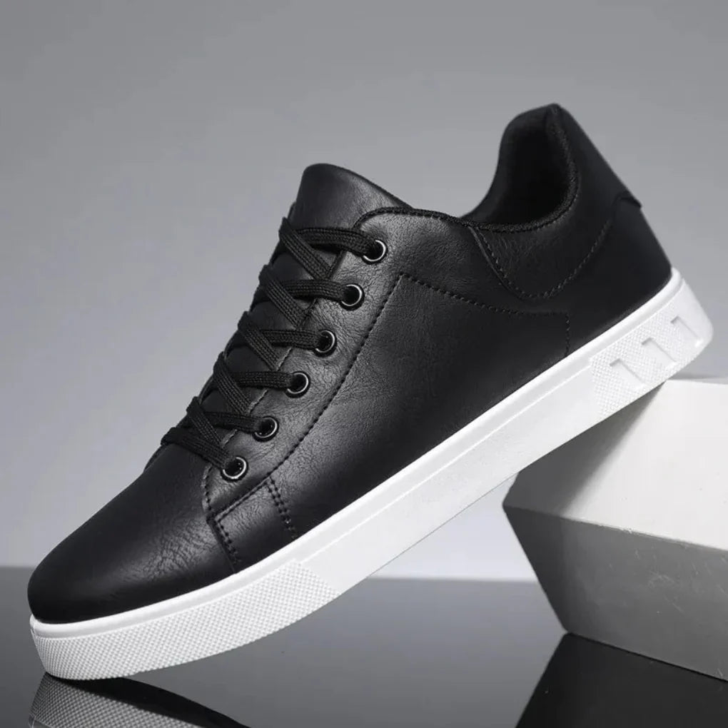 Yarden | Men’s White Sole Leather Sneakers with Lace Up