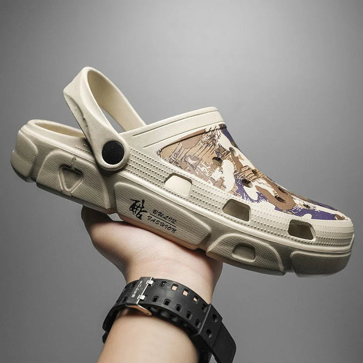 Hollis | Men’s Graphic Print Clogs with Eyelets
