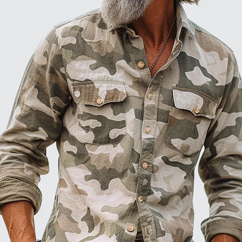 Hunter | Men’s Camouflage Cargo Shirt with Breast Pocket