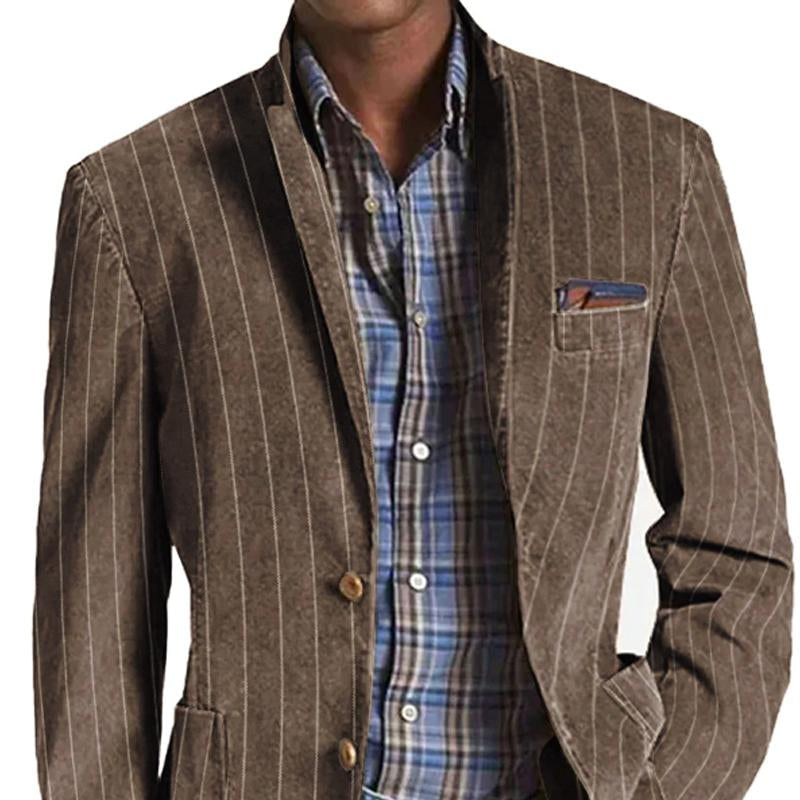 Vincent | Men’s Striped Blazer with Side Pockets