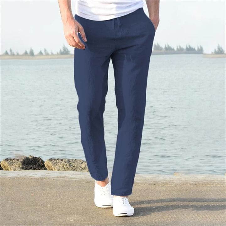 Orson | Men’s Straight Leg Linen Pants with Drawstring