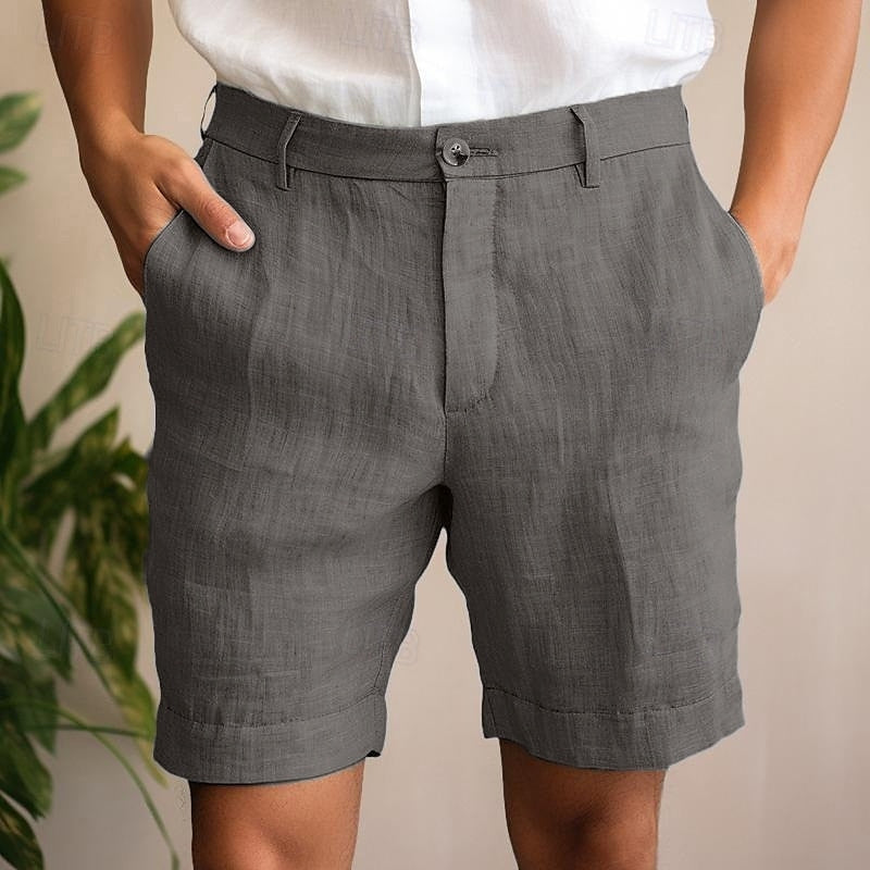 Peter | Men’s Linen Summer Shorts with One Button Closure