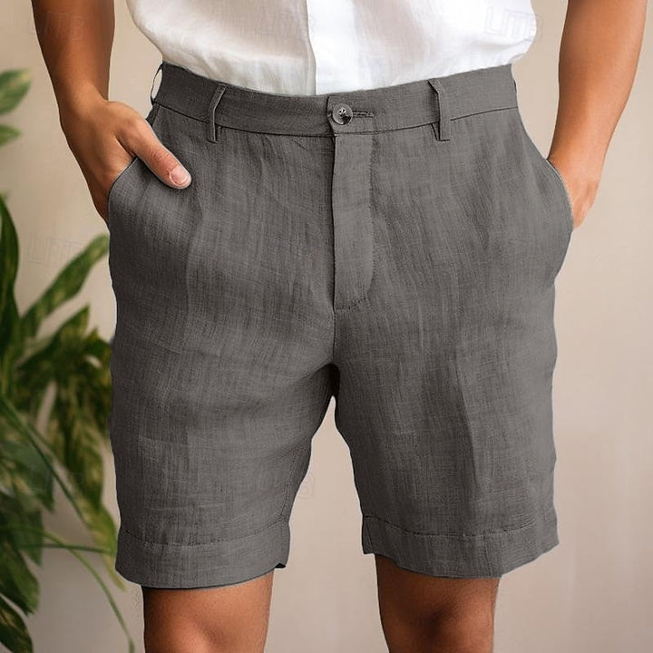 Peter | Men’s Linen Summer Shorts with One Button Closure