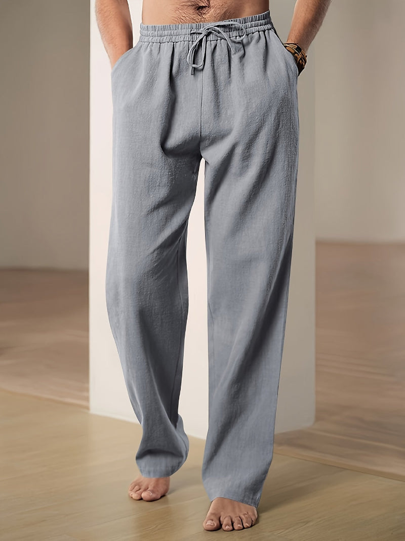 Robin | Men’s Linen Pants with Elastic Waist and Drawstring