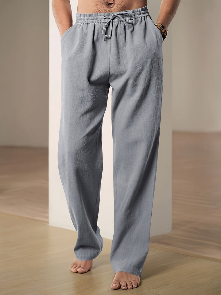 Robin | Men’s Linen Pants with Elastic Waist and Drawstring