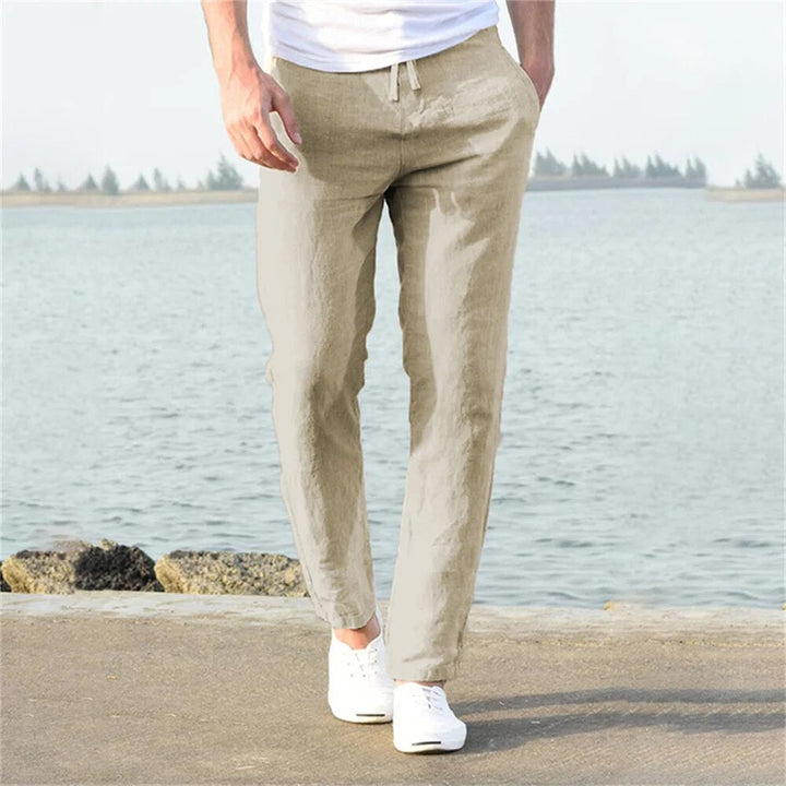 Orson | Men’s Straight Leg Linen Pants with Drawstring