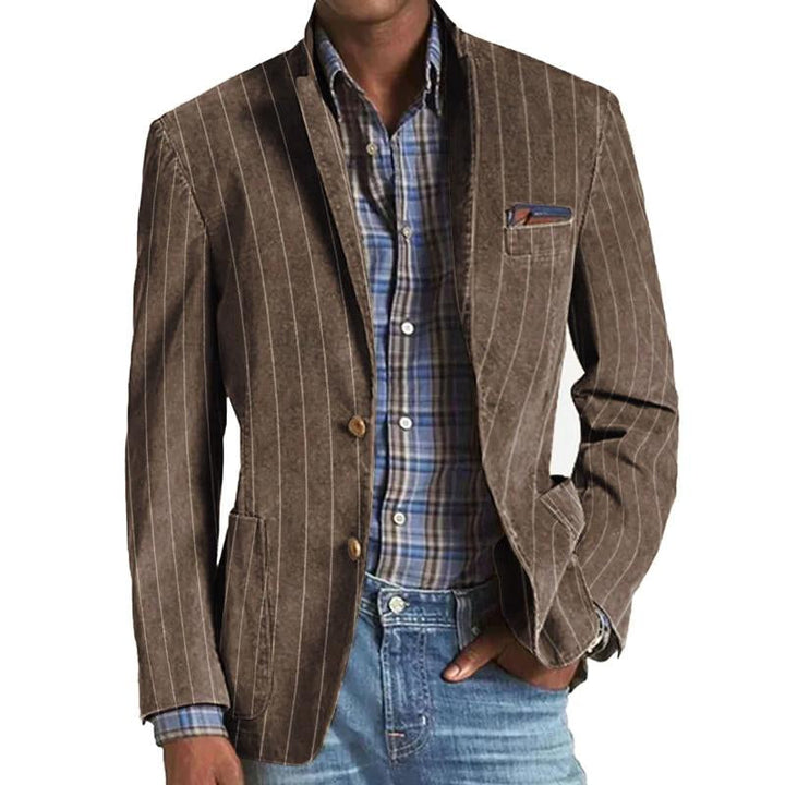 Vincent | Men’s Striped Blazer with Side Pockets