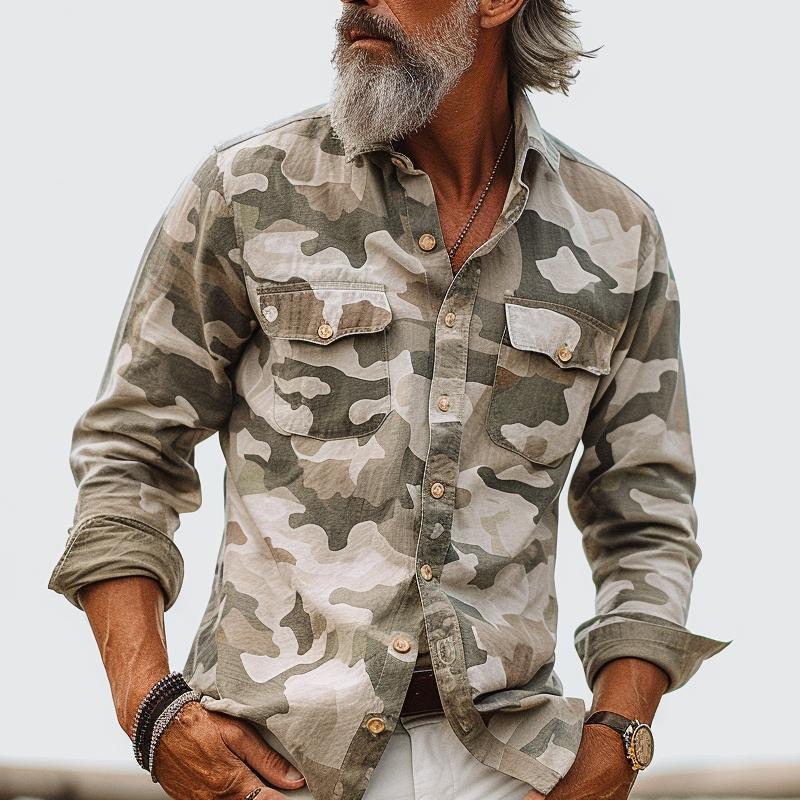 Hunter | Men’s Camouflage Cargo Shirt with Breast Pocket