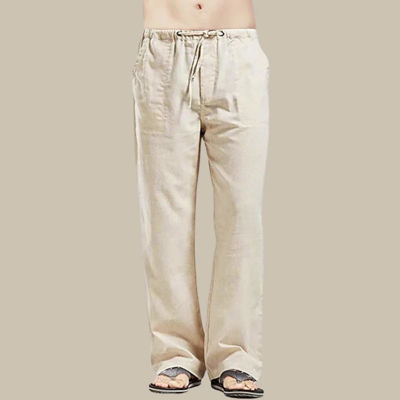 Pavel | Men’s Linen Pants with Drawstring and Side Pockets