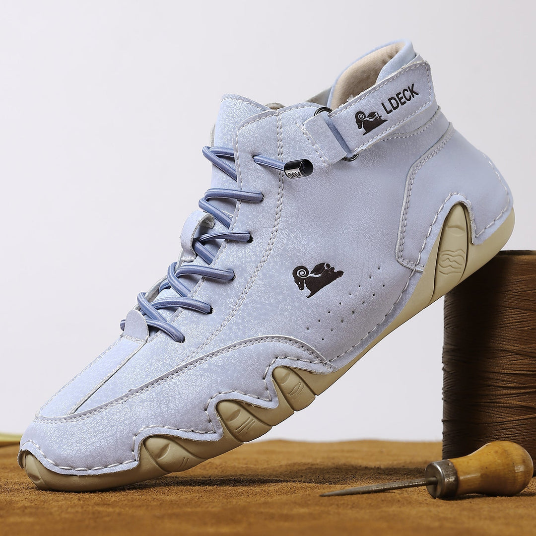 Vance | Men’s Lace Up Ankle Leather Shoes with Side Buckle