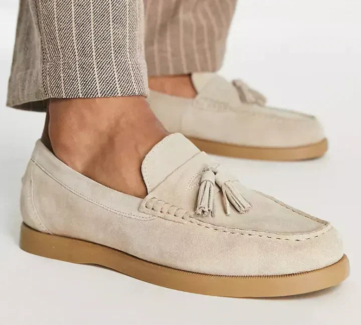 Alton | Men’s Classic Moccasin Suede Loafers with Tassle