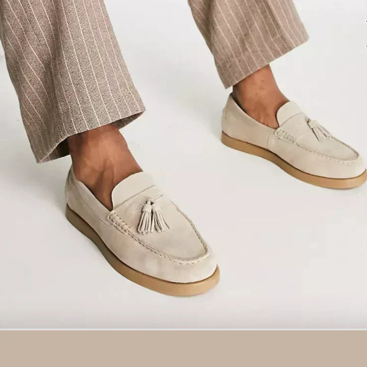 Alton | Men’s Classic Moccasin Suede Loafers with Tassle