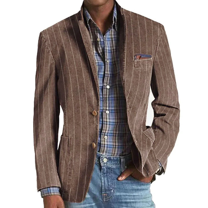 Vincent | Men’s Striped Blazer with Side Pockets