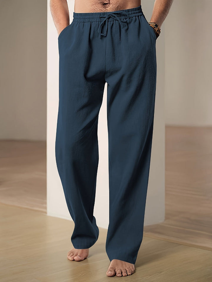 Robin | Men’s Linen Pants with Elastic Waist and Drawstring