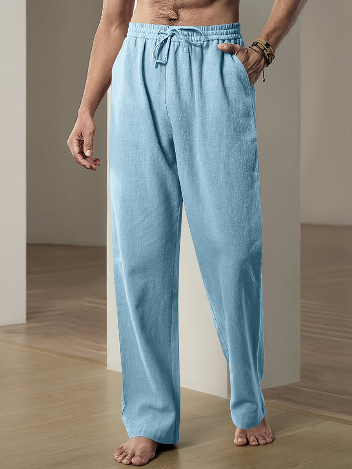 Robin | Men’s Linen Pants with Elastic Waist and Drawstring