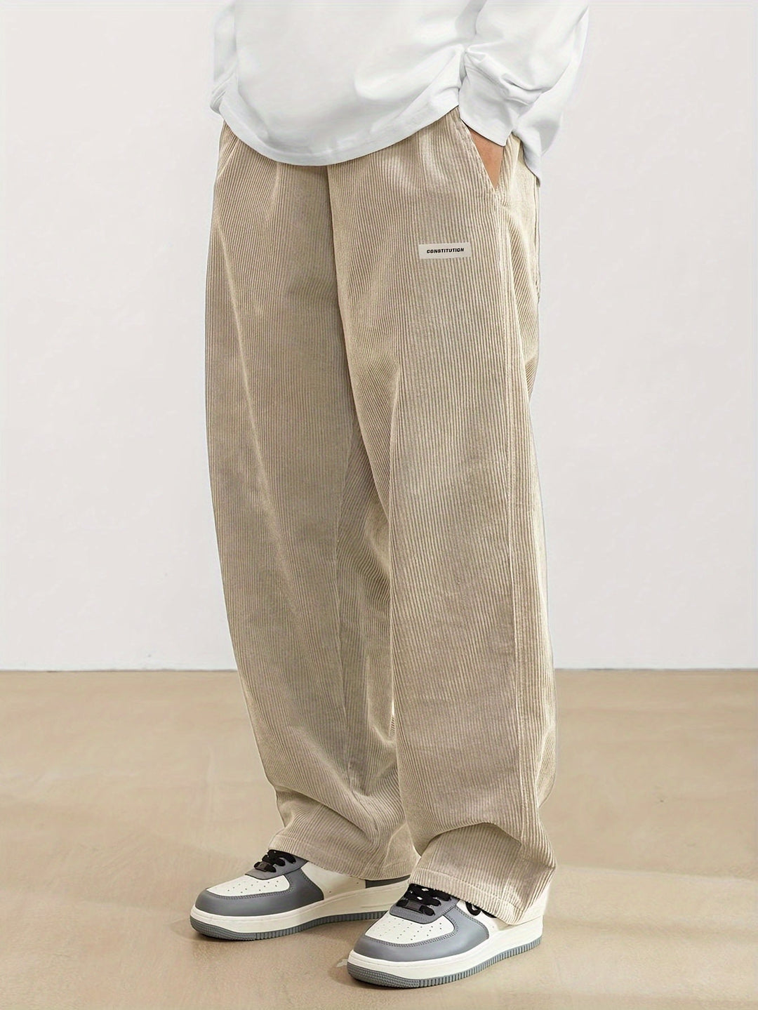 Phillip | Men’s Wide Leg Corduroy Pants with Pockets